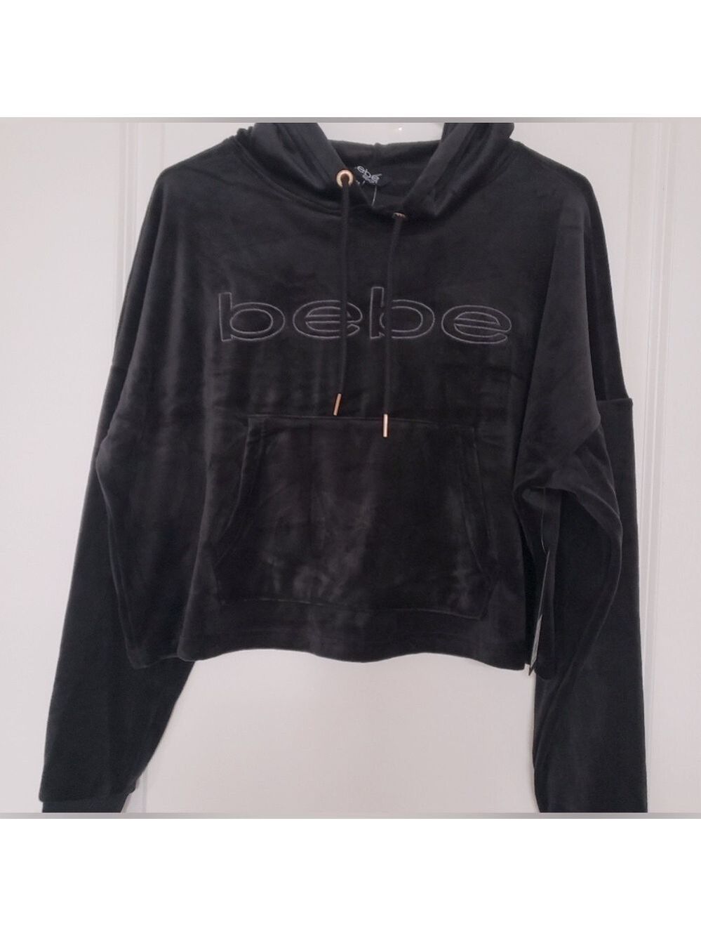 Bebe Sport Plush Hoodie Black 3X NWT